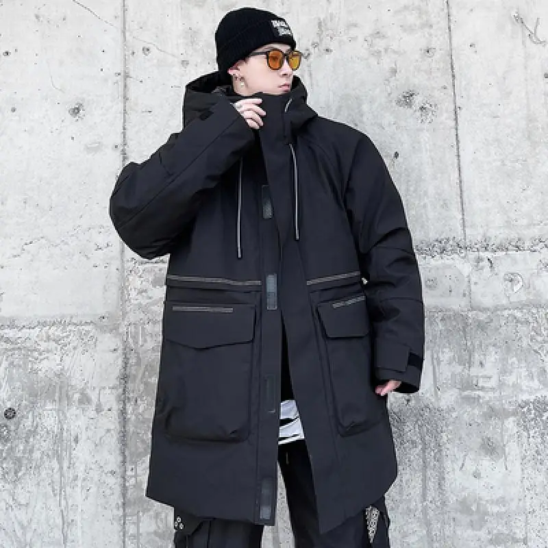 New Plus Size 3Xl Thick Down Jacket Parka Coat Mens Winter Thick Hooded Cotton Outwear Men Fashion Jacket Men Brand Clothing
