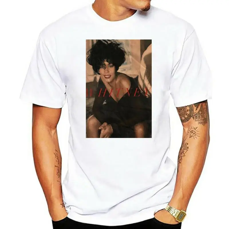 

Whitney Houston White Tee Shirt Size 2XL 100% Cotton Short Sleeve O-Neck Tops Tee