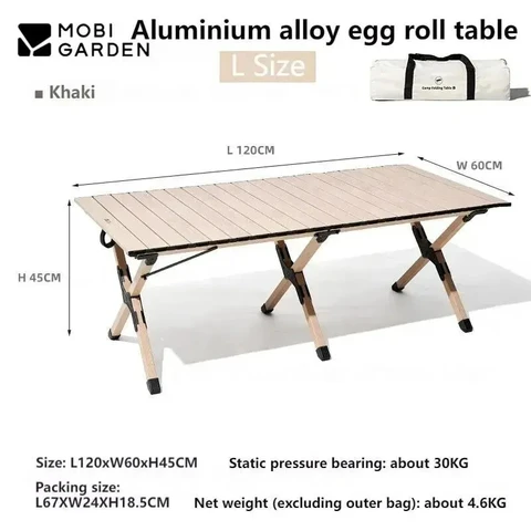 MOBI GARDEN Стол для яичных рулетов из алюминиевого сплава M-Size