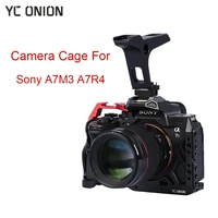 yc onion sony a7s3 camera protective full cage with cold shoe 14 multi mount a7m3 a7r4 half cage aluminum alloy formfitting
