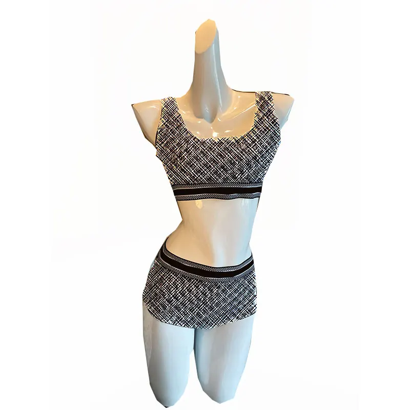 2022 Promotion Brand New Sexy Black And White Letter Print Women Swimwear Beachwear Bikini Bathing Suit Triangle Swimsuit |