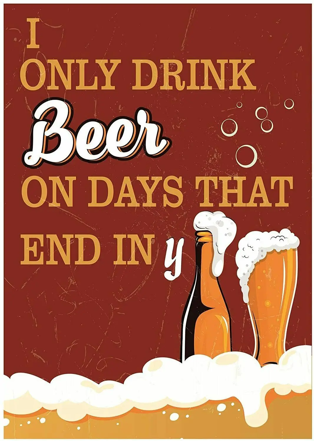 

Vintage Beer Metal Poster Tin Sign Plaque Iron Plate Bar Club Man Cave Home Wall Decoration