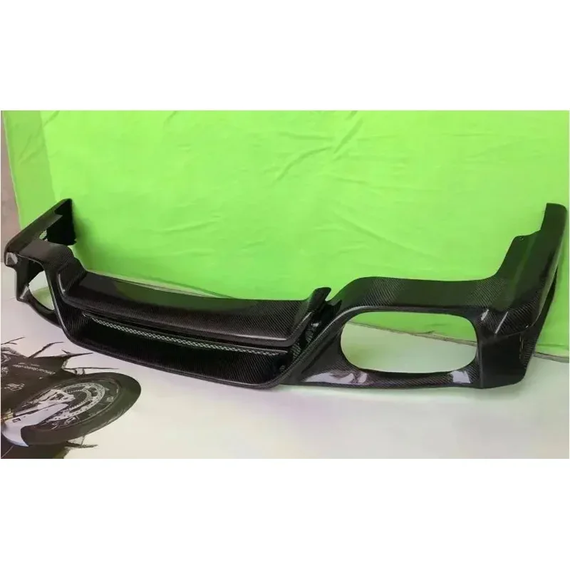 Настоящее углеродное волокно задний бампер диффузор багажник спойлер комплект