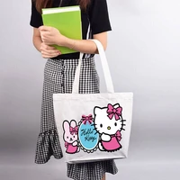 sanrio hellon kitty cartoon canvas bag female handbag 2022 tendecias cheap womens bags with free shipping interesting shopper