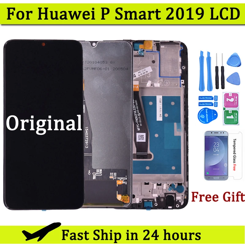 Для Huawei P Smart 2019 ЖК-дисплей с сенсорным экраном дигитайзер в сборе с рамкой для P smart 2019 Запасная часть