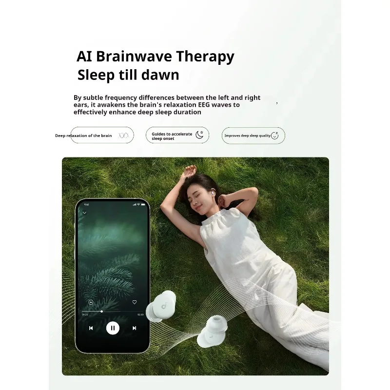 Фото Беспроводные Bluetooth-наушники Soundcore Sleep A30 - шумоподавление до -30 дБ, высокочастотное шумоподавление ANC, компактные внутриканальные наушники, 800 мАч №3