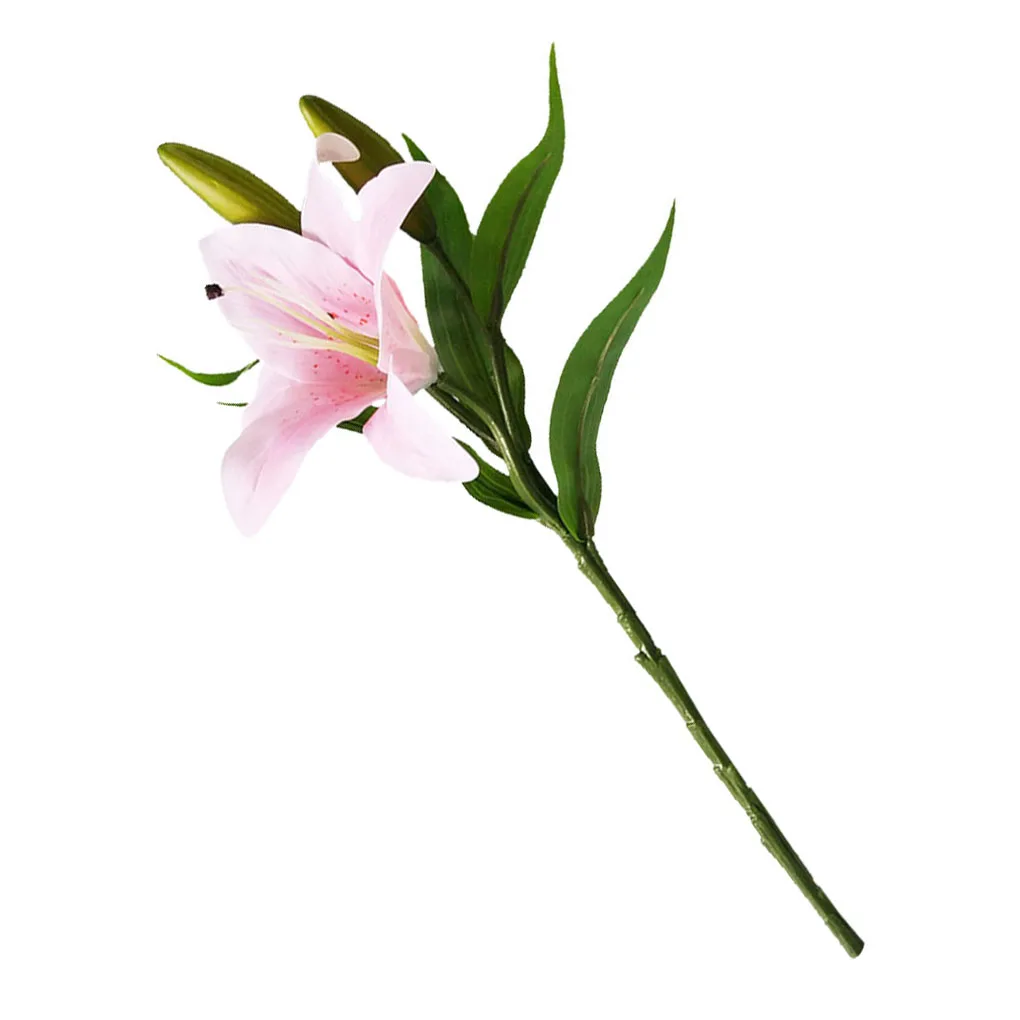 

3-head Lily Artificial Flowers High Quality Flower Branch Preserved Wedding Decoration Valentines Day Gift Home Office Decor