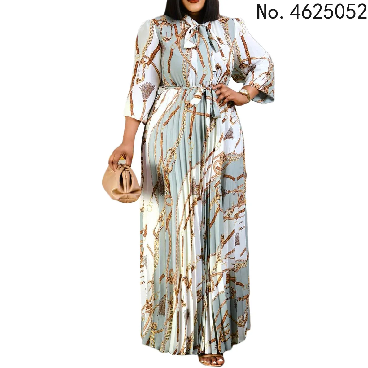 

African Clothes for Women 2022 Spring African Women Long Sleeve Printing Long Shirt Dress