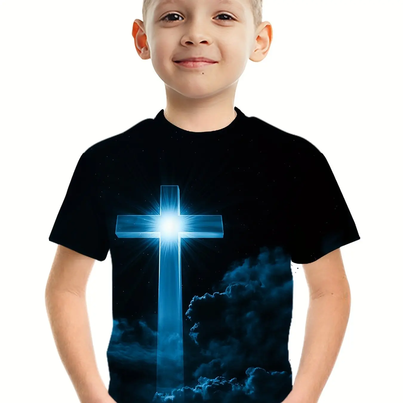 Повседневная футболка с коротким рукавом и круглым вырезом 3d принтом