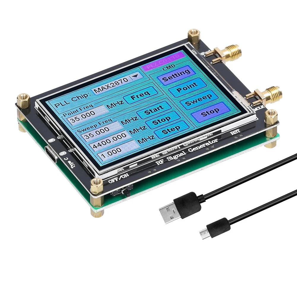 Генератор сигналов MAX2870 23 5 МГц-6000 МГц сенсорный экран радиочастотный источник