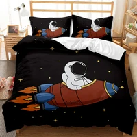cartoon astronaut duvet cover for kids teens single queen king comforter covers soft bedspreads bedding set and pillowcase