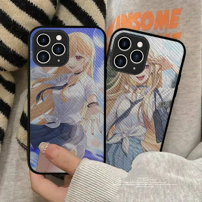 

Marin Kitagawa My Dress Up Darling Phone Case Hard Leather Case for iPhone 11 12 13 Mini Pro Max 8 7 Plus SE 2020 X XR XS