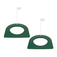 2 pcs golf putting cup and flag golf putting hole practice aids with flag for golf putting training mat