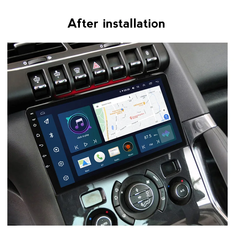 

Autoradio Car Radio for Peugeot 3008 2009-2015 2din Multimedia Video Player Navigation GPS Android 12 Carplay QLED Touch Screen