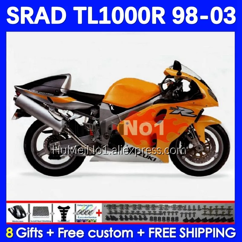 

Body For SRAD TL1000 TL 1000 R 1000R 98 03 25No.64 TL1000R 98 99 00 01 02 03 1998 1999 2000 2001 2002 2003 Fairing orange stock