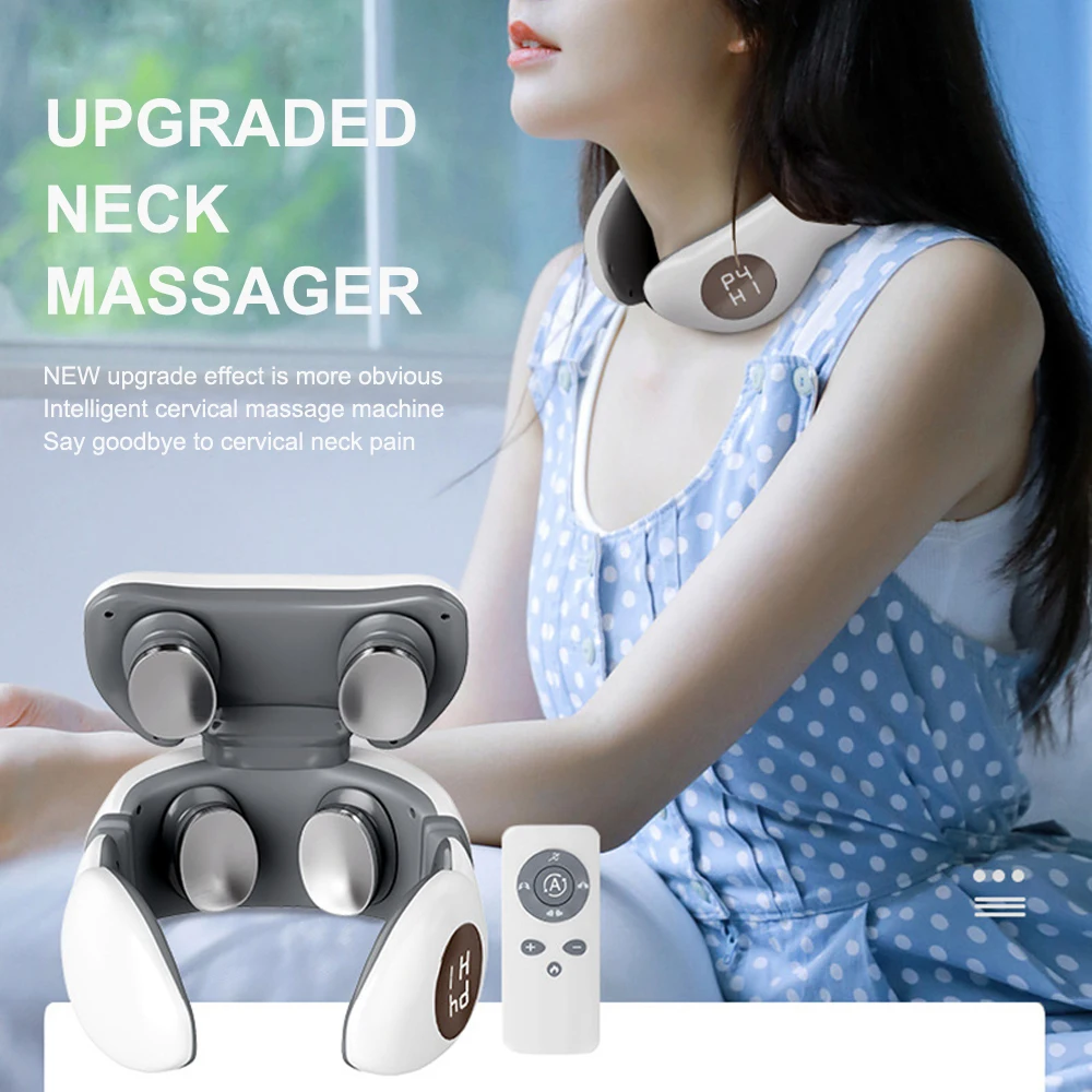 Умный 4d-массажер для шеи NICARE Электрический компрессионный массажер спины и плеч |