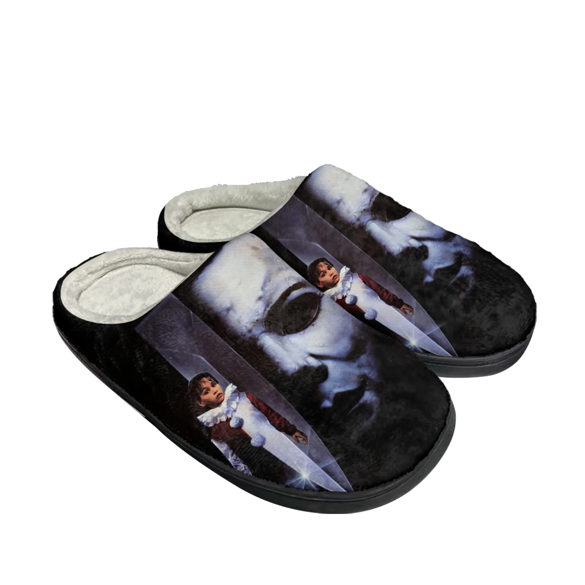 

Horror Halloween Home Cotton Custom Slippers Michael Myers Mens Womens Sandals Plush Casual Keep Warm Shoes Thermal Slipper
