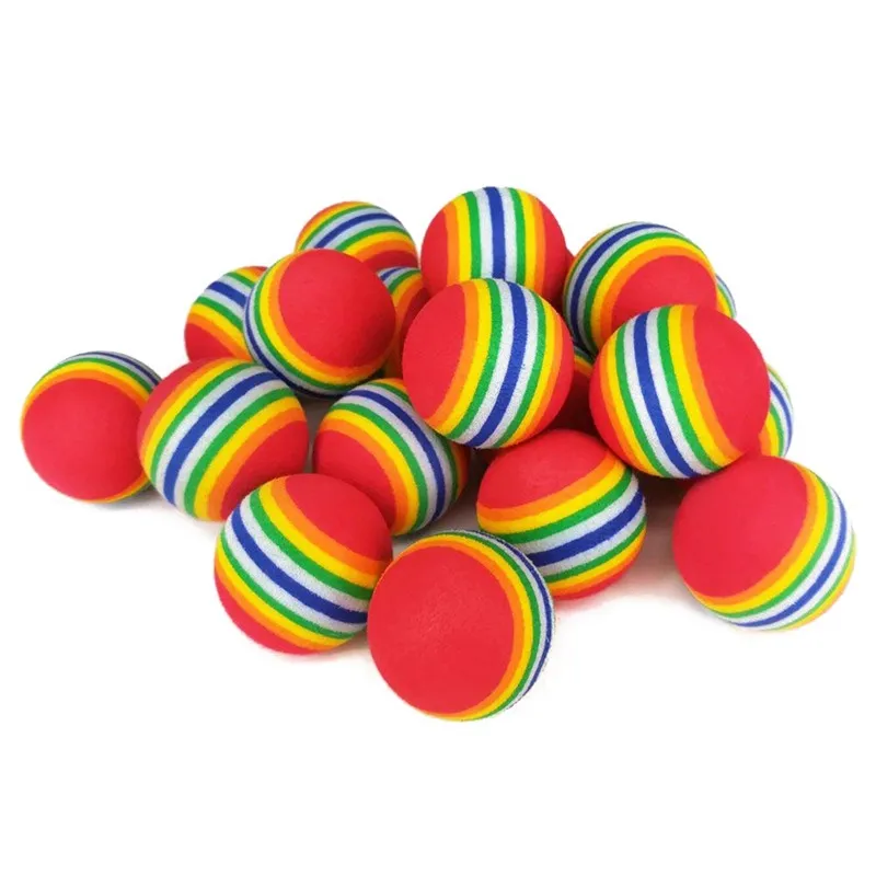 

Doutop Practice Golf Ball Urethane Ball 30 Pieces Set Indoor Training Practice Golf Colorful Rainbow Rainbow Color