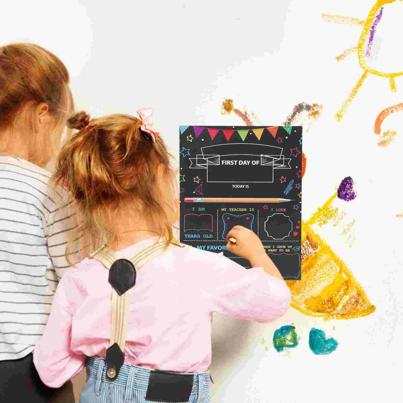 Детские плакаты мел для двусторонней доски декор первого дня школьные украшения