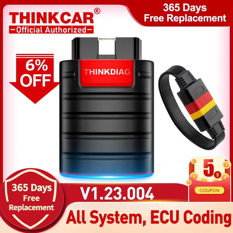

THINKCAR Thinkdiag Старая загрузочная версия V1.23.004 Новая Thinkdiag ECU Coding 16 Сбрасывает все программное обеспечение Считыватель кодов OBD2 Инструменты скан...