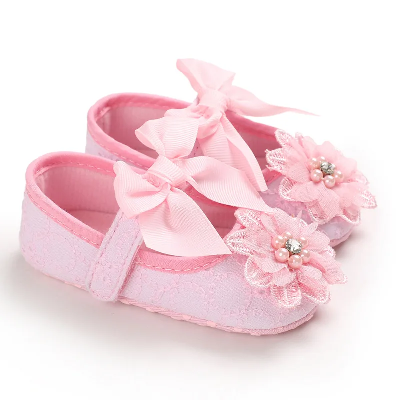 

Party Ballerina Booties Christening Baptism Kids Girls Baby Flower Shoes Baby Rhinestone Girl Baby Shoes First Walker