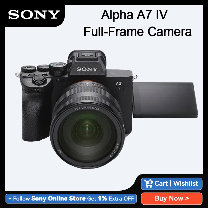 

Sony Alpha A7 IV A7M4 Full-Frame Mirrorless Camera Digital Camera Only Body Compact Camera Professional Photography (NEW) A74