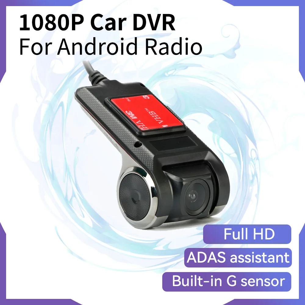 Full HD 1080P Mini Car DVR Camera Wide Angle Lens ADAS Dashcam Auto Video Recorder G-Sensor Dash SD USB for Android Car Radio