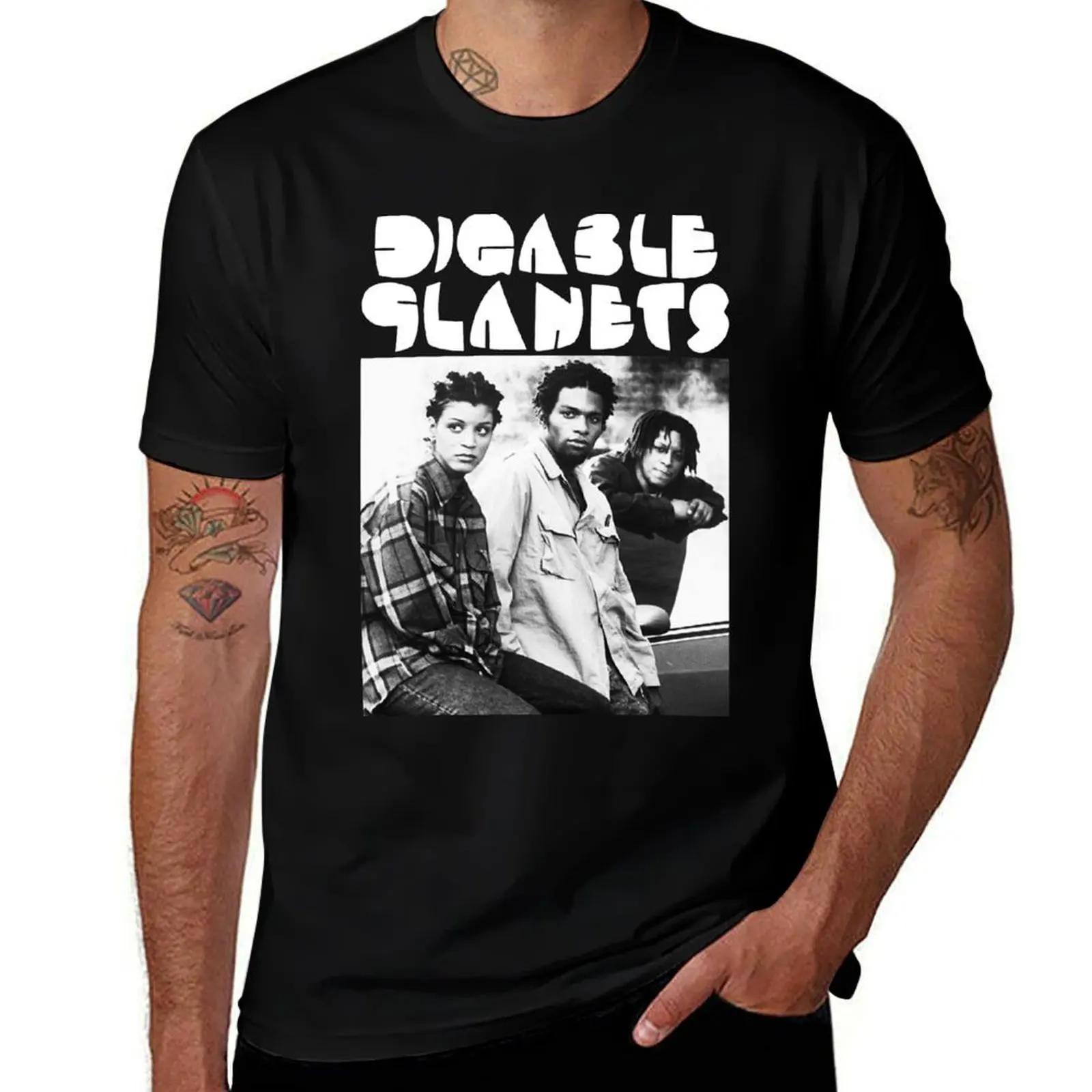 Фото Футболка DIGABLE PLANETS Летняя повседневная свободная футболка №1