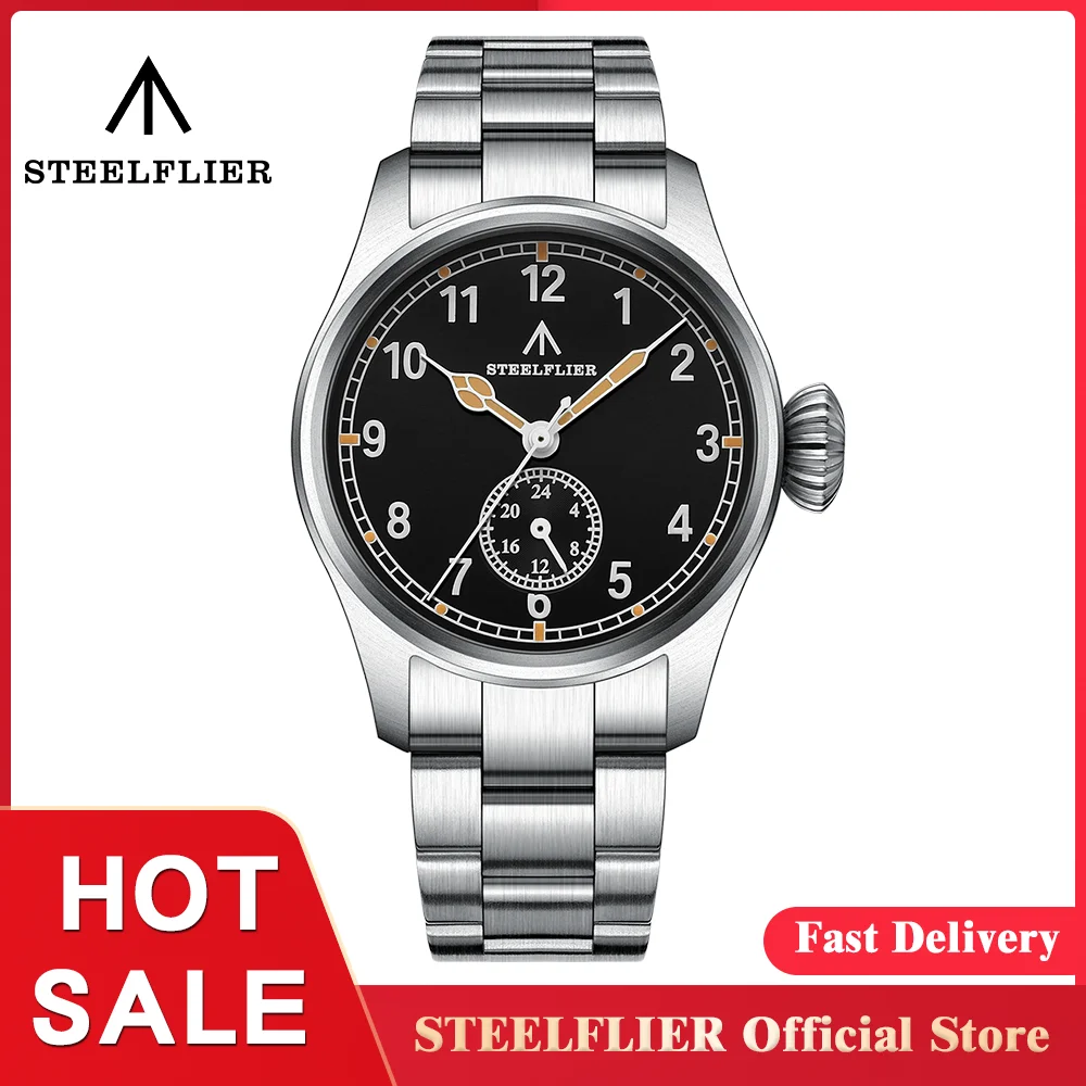 

STEELFLIER Official SF746 Luxury Quartz Wristwatch Four Pointers Swiss Luminous VH60 Mute Movement Business Waterproof Watches
