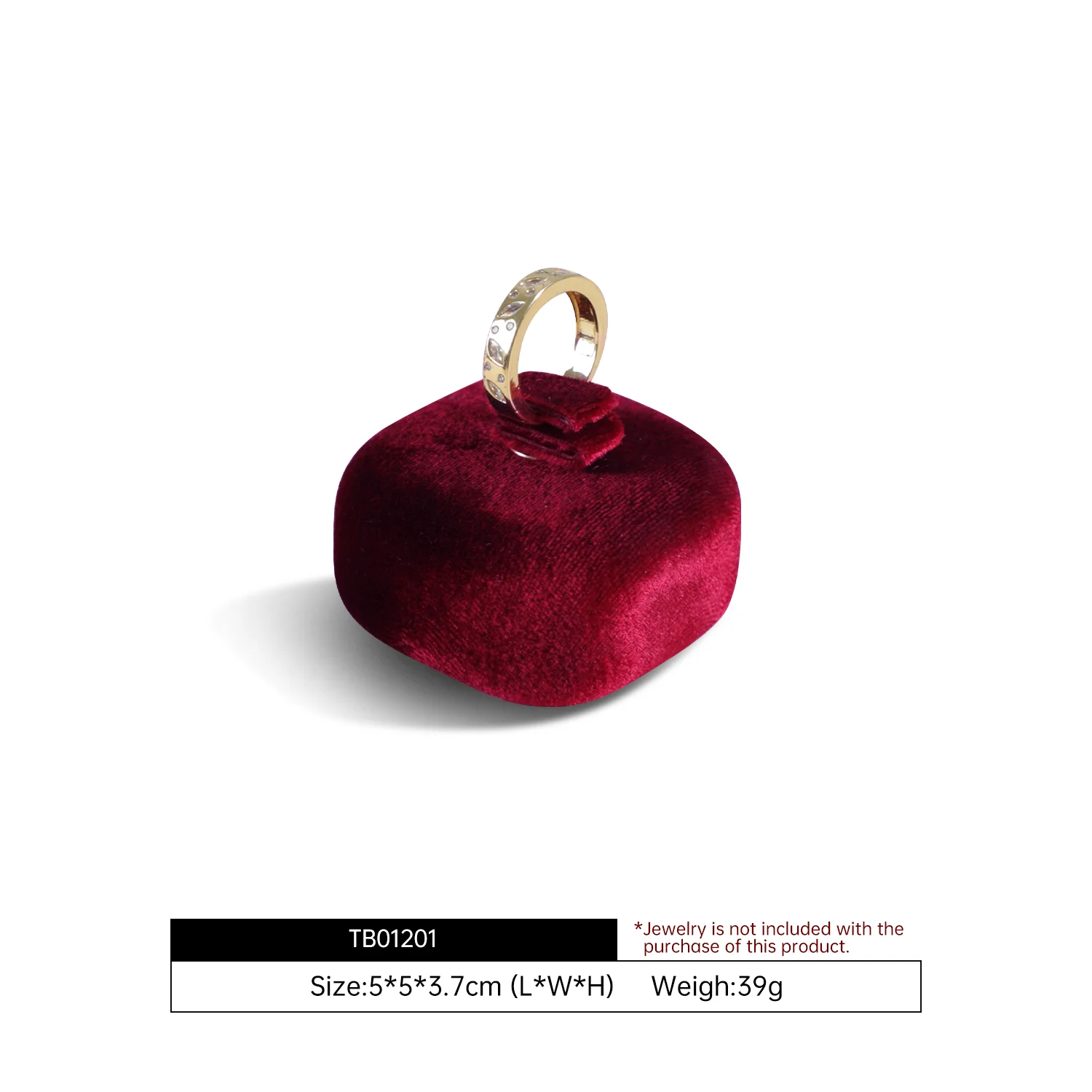 Yinbeini бархатная подставка для колец