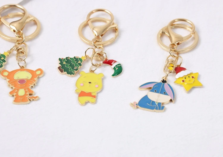 Брелок для ключей с мультяшными животными рождественский подарок милый медведь