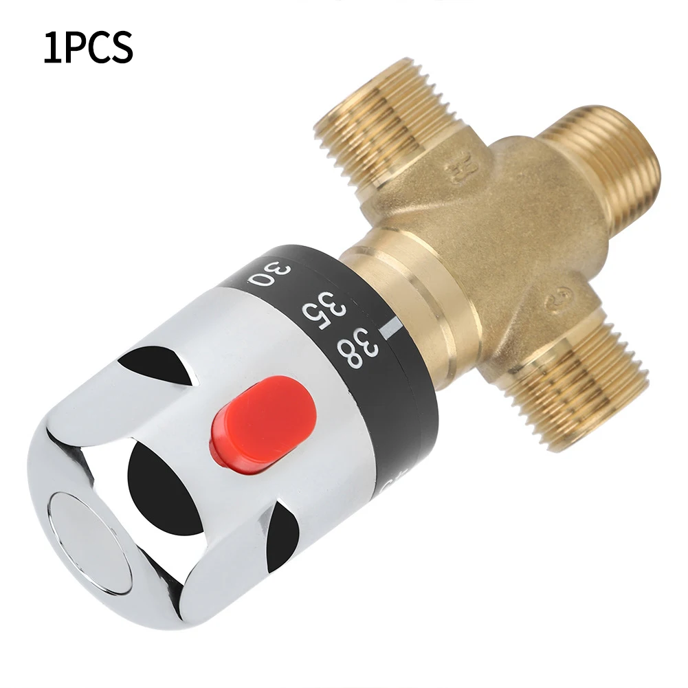

DN15 Thermostatic Pipeline Valve Installed Water Heater Valve Temperature Control Valve Thermostat Bathroom Kitchen Tap Valve