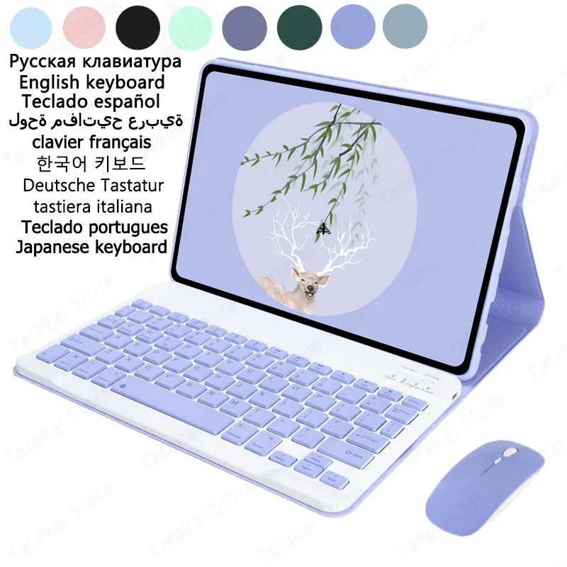 

Keyboard Cover for Funda Lenovo M10 Plus 3rd Gen Case 10.6 inch TB-125FU/128FU for Xiaoxin Pad 2022 Case P12 Case Keyboard Case