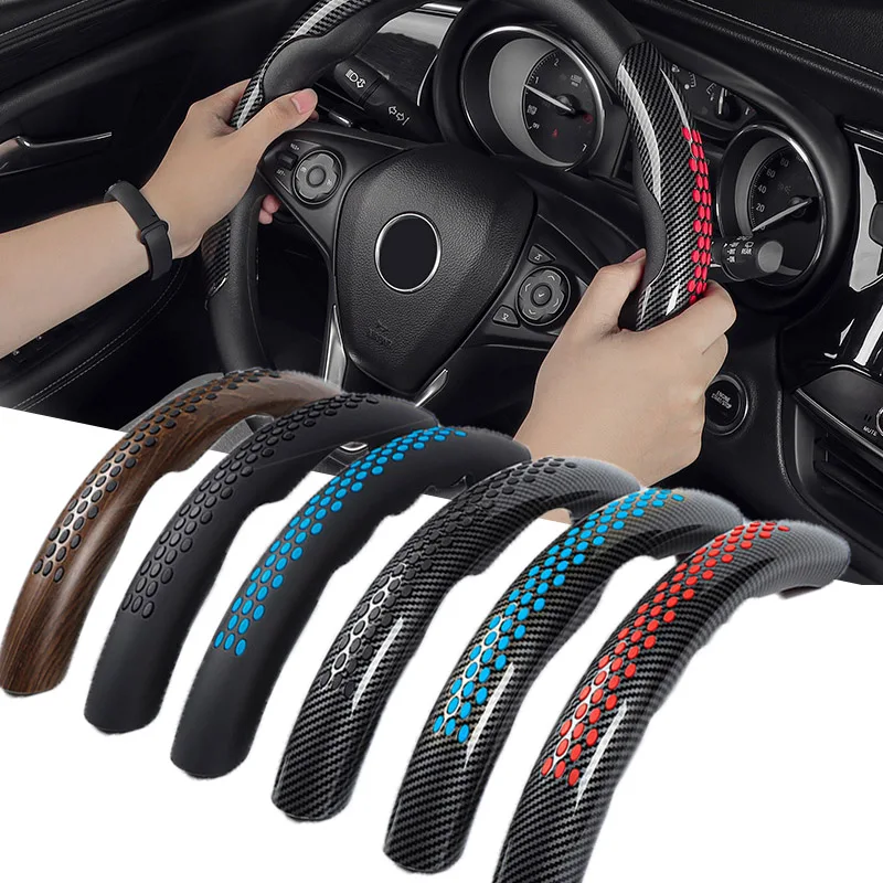 Universal 38cm Car Steering Wheel Cover Anti-slip Silicone Steering Boost Cover For BMW X1 G11 G12 E90 M3 E60 E61 F10 F07 M5 E63