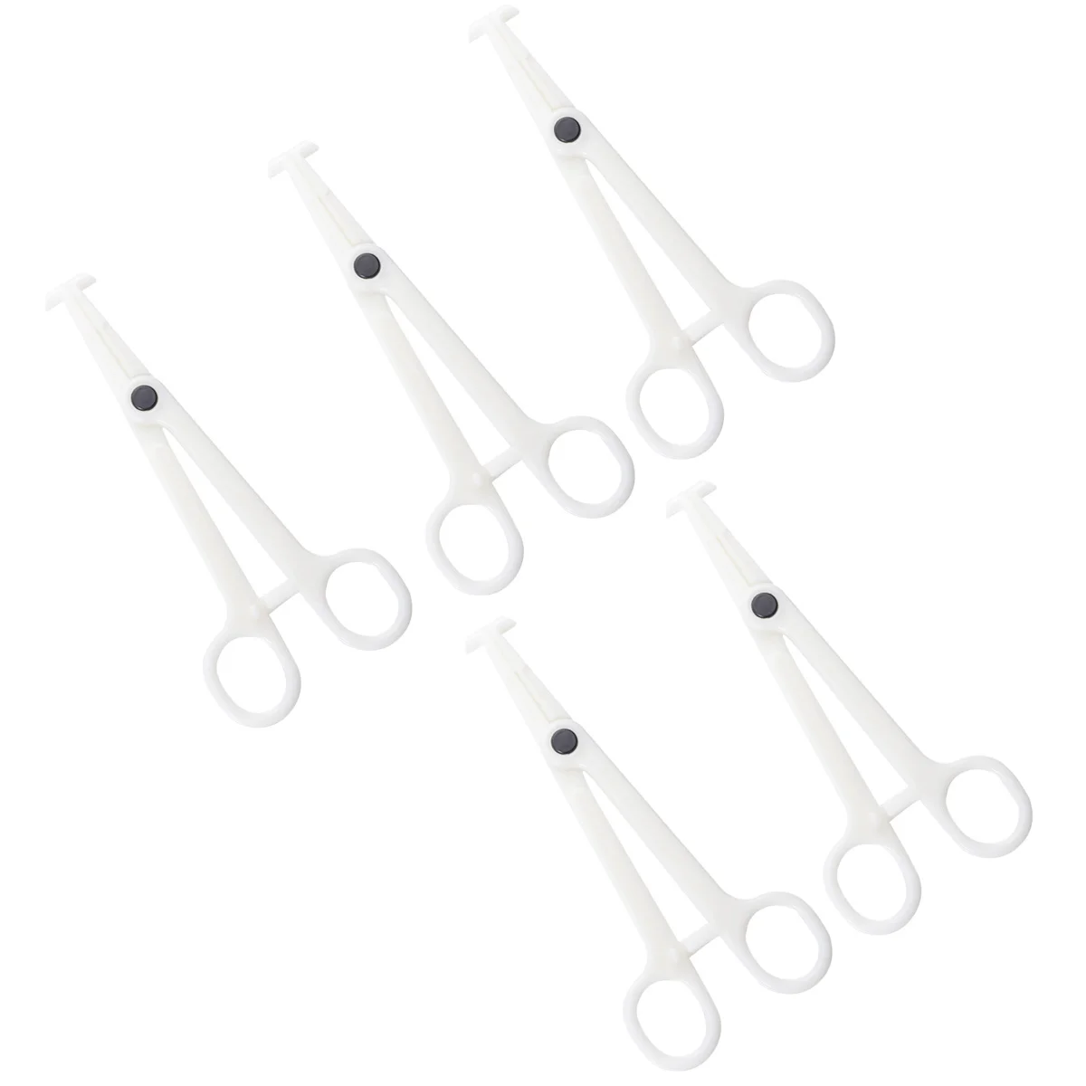 

5Pcs Disposable Pipe Pliers For Body Body Pliers Tongue Stud Tools Size M (White)