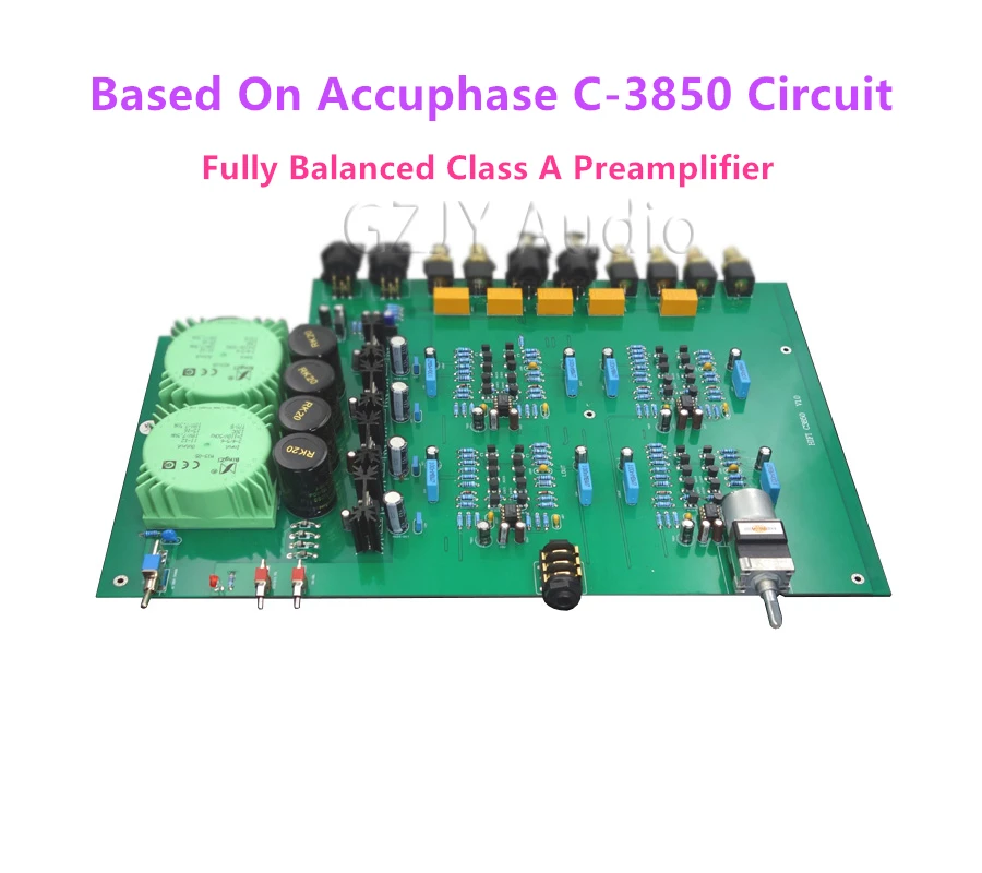 

Полностью сбалансированный предусилитель класса А на основе Accuphase C-3850 Circuit, сбалансированной архитектуры входа и выхода, 2 входа RCA