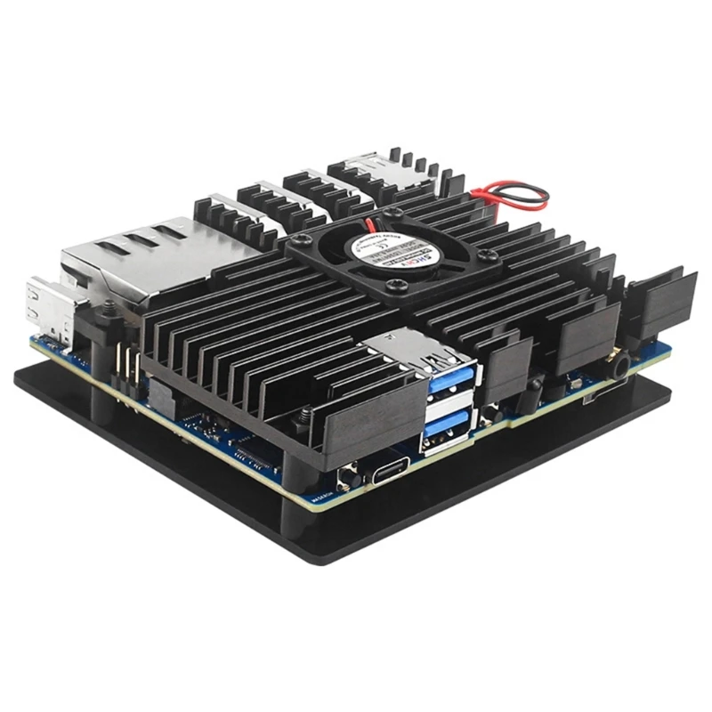 

для Orange Pi 5 Plus Корпус из алюминиевого сплава Сверхмощный металлический корпус с пассивным охлаждением и радиатором