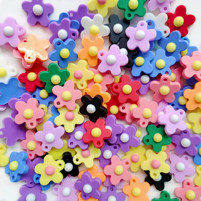 10-30 шт. брелок с цветами кулон красочный ПВХ-брелок подвески для ключей сделай сам