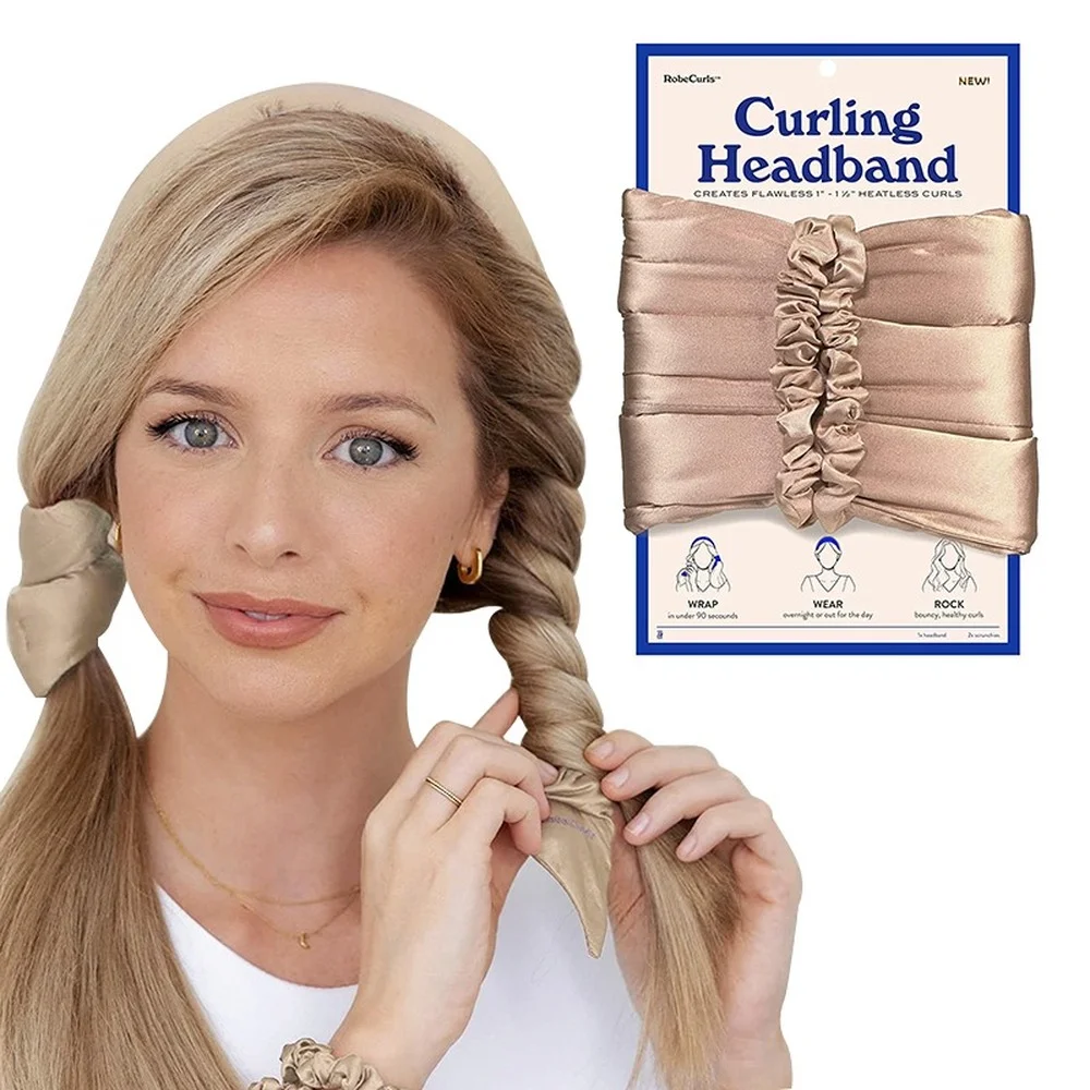 

Heatless Curling Rod Headband Ribbon Hair Rollers Sleeping No Heat Hair Curlers Soft Curl Bar Wave Formers DIY Hair Styling Tool