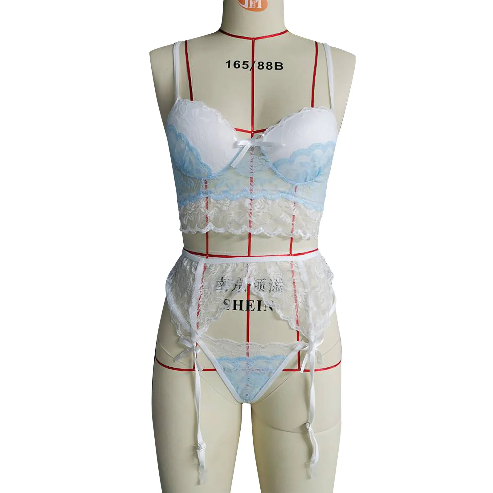 Sexy Lingerie Set Plus Size Women's Underwear Sexy Lingerie Underwear Lace Color Matching Three-piece Underwear Women's lingerie 4 Sexy Lingerie Set Plus Size Women's Underwear Sexy Lingerie Underwear Lace Color Matching Three-piece Underwear Women's lingerie 4