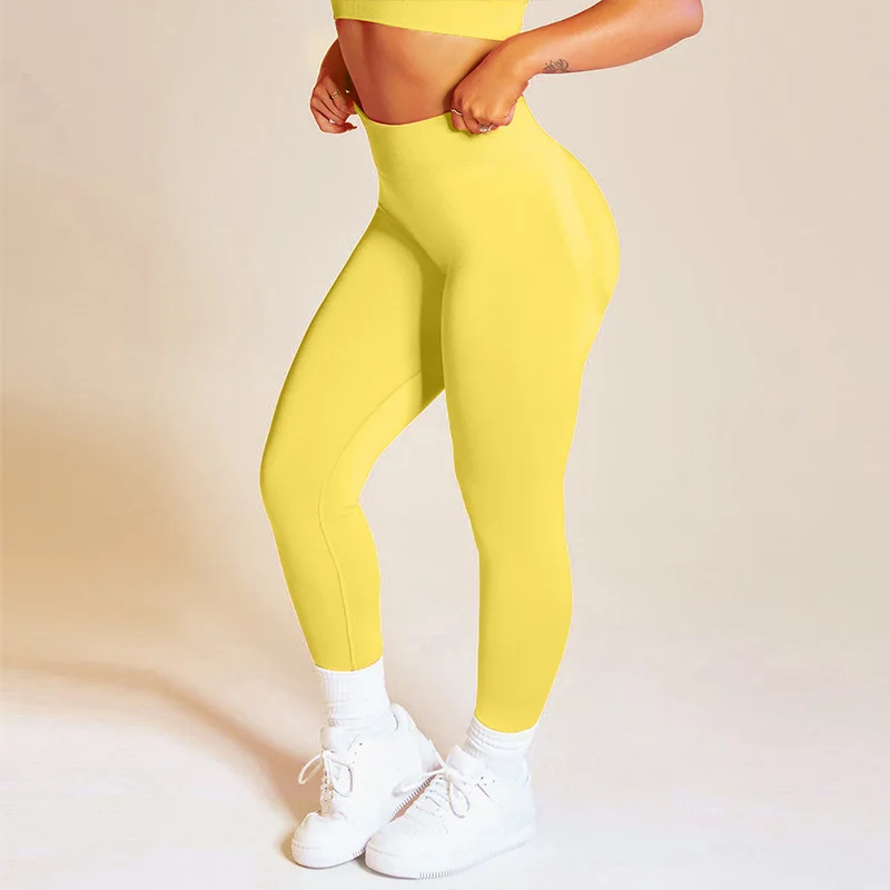 Women Sexy Scrunch Butt Lifting Seamless High Waisted Leggings Tummy Control Workout Yoga Gym Pants Booty Tights
