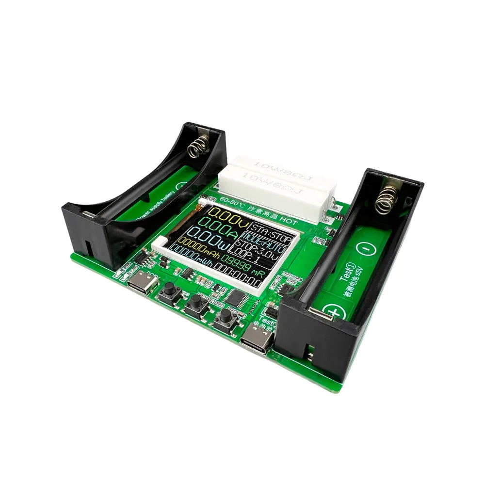 

Тестер емкости аккумуляторов с ЖК-дисплеем типа C, цифровой детектор мощности литиевых батарей мА/ч, MWh, модуль 18650