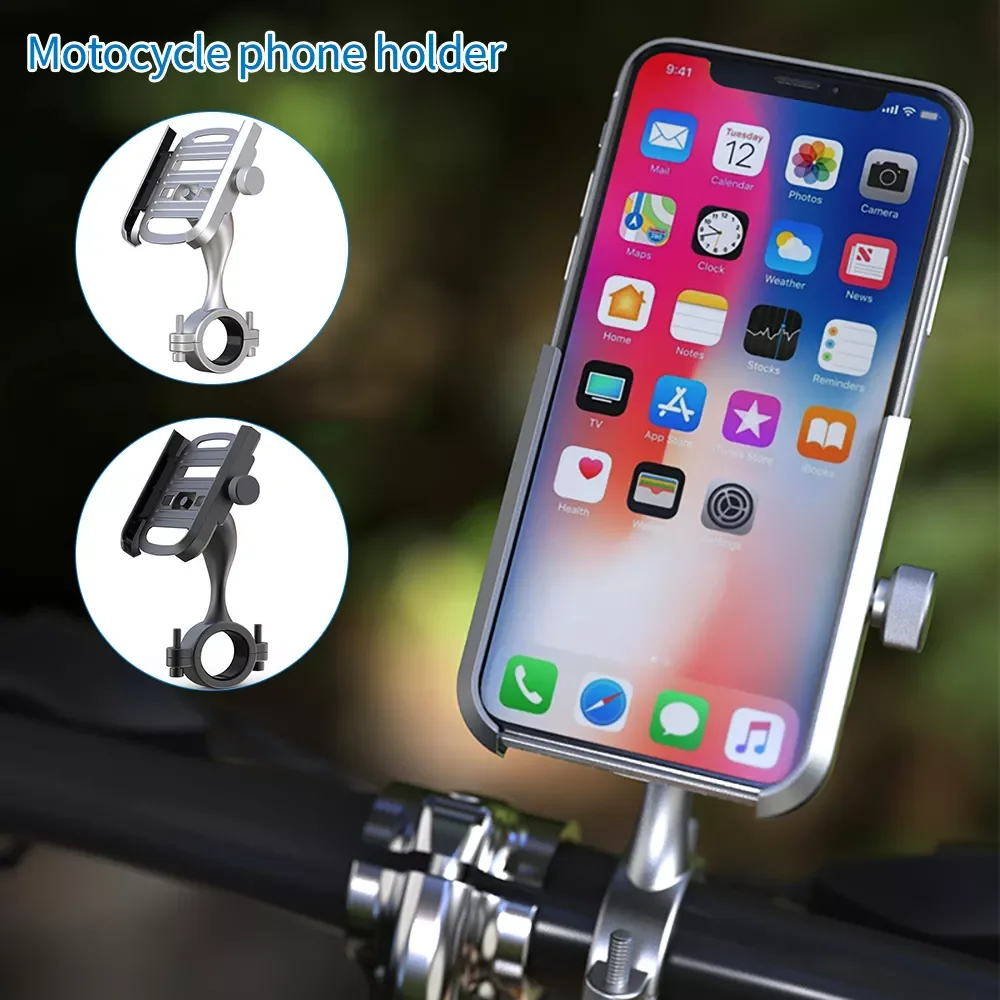 

360 Degree Bike Motorcycle Motorbike Handlebar Phone Holder Stand Mount Aluminum Alloy