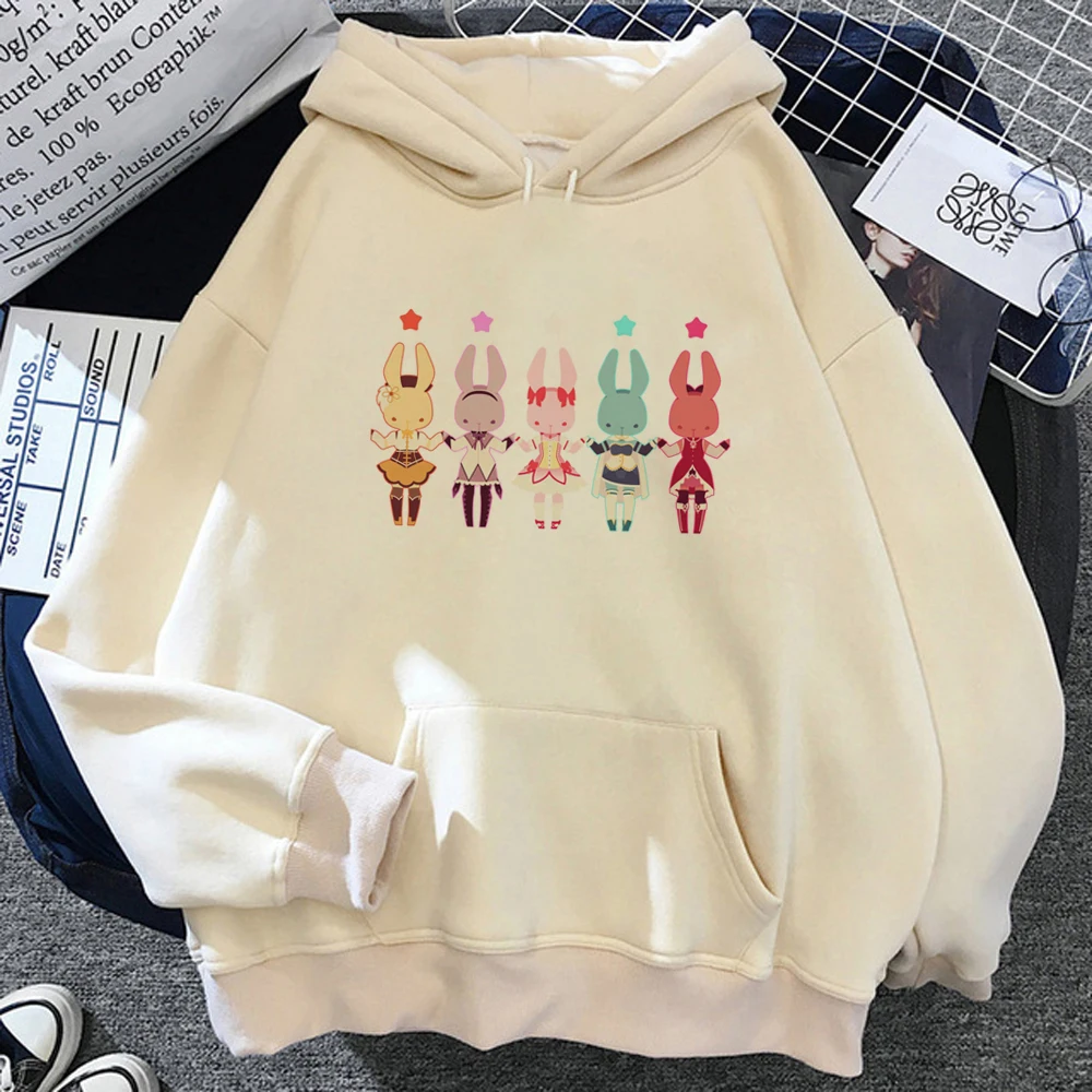 

Худи Puella Magi Madoka Magica женское в эстетике аниме harajuku зимняя рубашка с капюшоном Женский флисовый пуловер