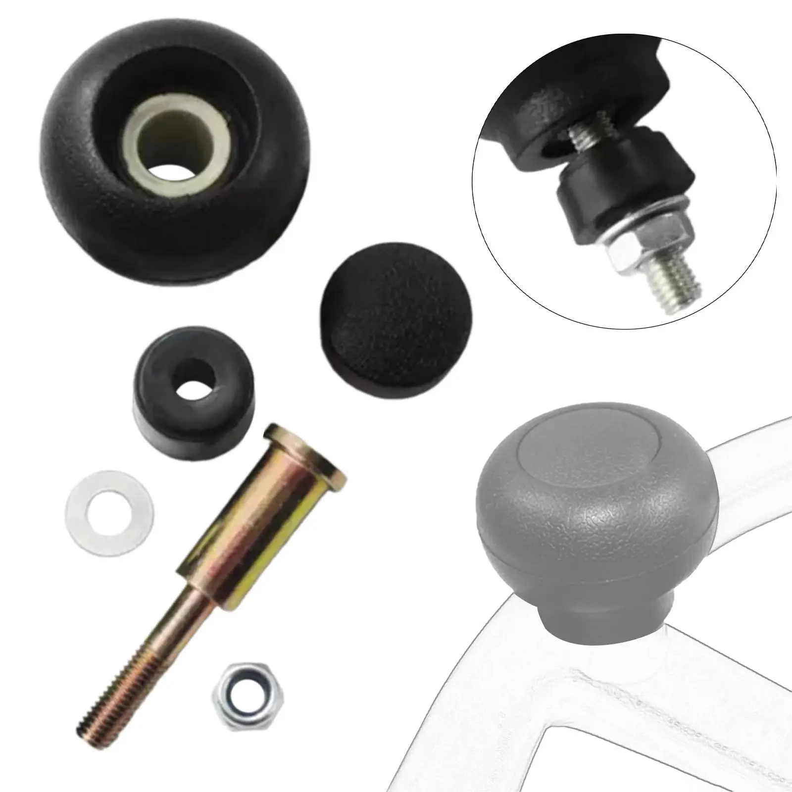 

Рулевое колесо вилочного погрузчика, ручка с шаровой головкой, эргономичная удобная ручка, 2x3 дюйма, запасные части, универсальные аксессуары, замена