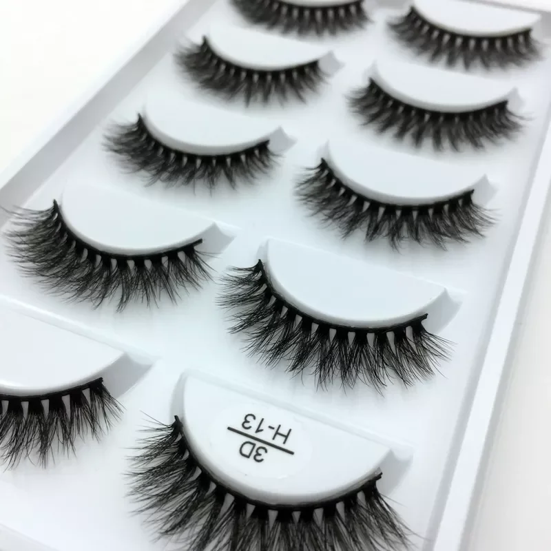 

5 Pairs Multipack Faux 3D Mink Hair False Eyelashes Handmade Fluffy Long Lashes Nature Long Eye Makeup Tools Eye Lashes H13