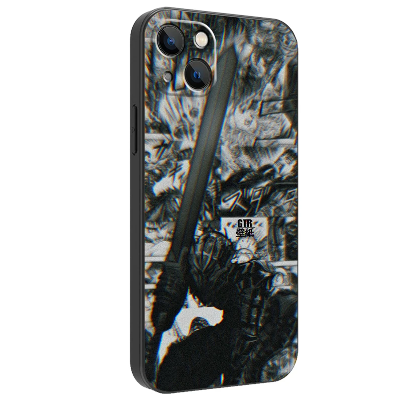 Чехол для телефона Berserk Luxury Game iPhone 13 12 11 6 6S 7 8 Plus X XR Pro XS Max Mini SE жидкий силиконовый