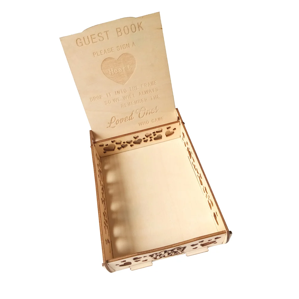 

1pc Heart Shape Guestbook Wedding Message Box Wedding Guestbook Wedding Letter Box Wedding Party Supplies