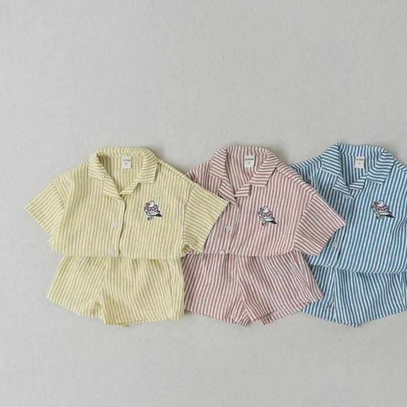 Лето 2024 г. детские топы с длинными рукавами и рисунком утки для мальчиков шорты 2