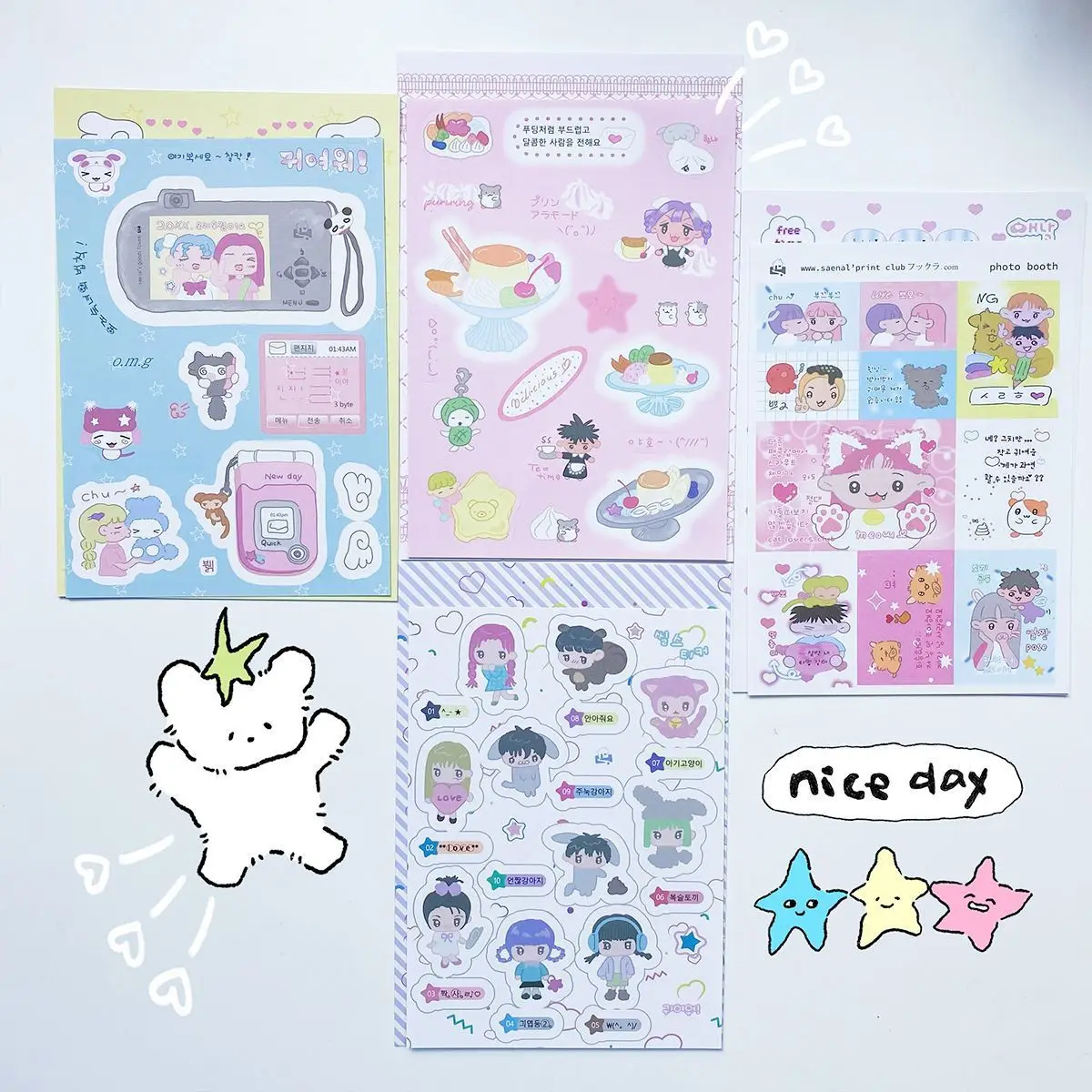 Корейские Мультяшные стикеры Guka с милыми персонажами наклейки из материала для